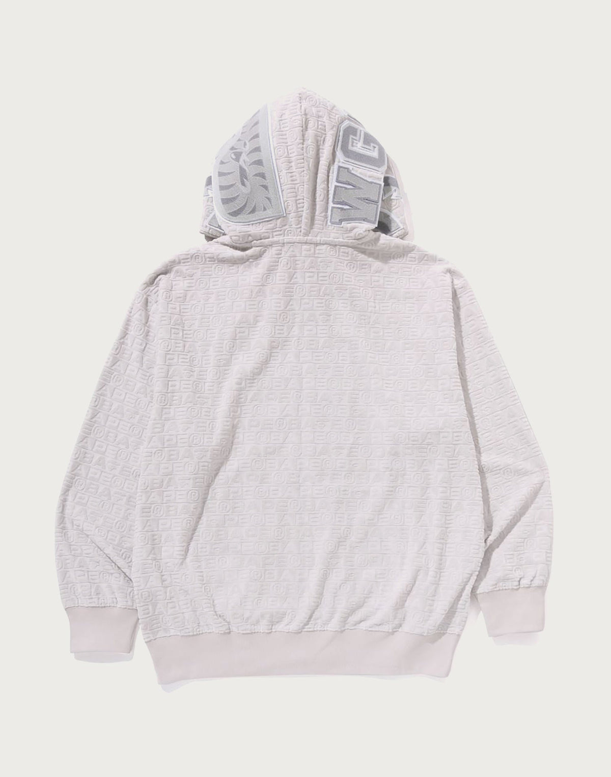 LUX SPORT PATTERN SHARK RELAXED FIT FULL ZIP HOODIE MENS