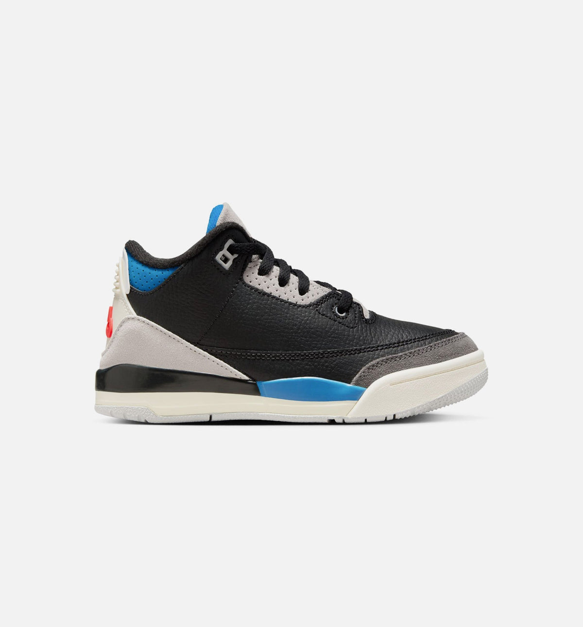Air Jordan 3 Retro Preschool Lifestyle Shoe - Black/Chile Red/Neutral Grey