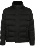 Herno faux-fur trim bomber jacket