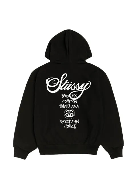Stüssy World Tour zip-up hoodie