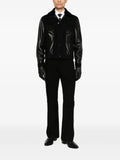 Ernest W. Baker panelled leather jacket