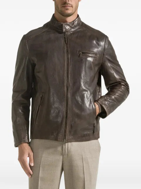 Seventy leather zip-up jacket