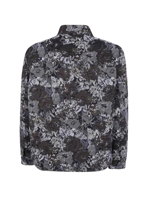 Les Deux floral-jacquard shirt jacket