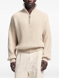 Bram’s Fruit Fisherman logo-intarsia quarter-zip sweater