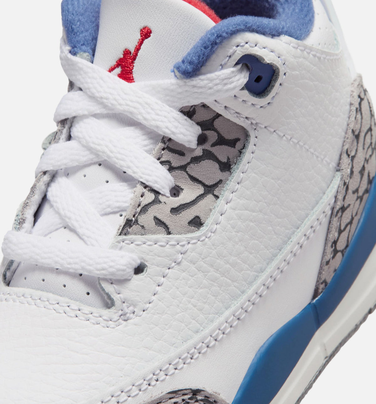 Air Jordan 3 Retro OG True Blue Baby & Toddler Sneakers - White / Fire Red / True Blue