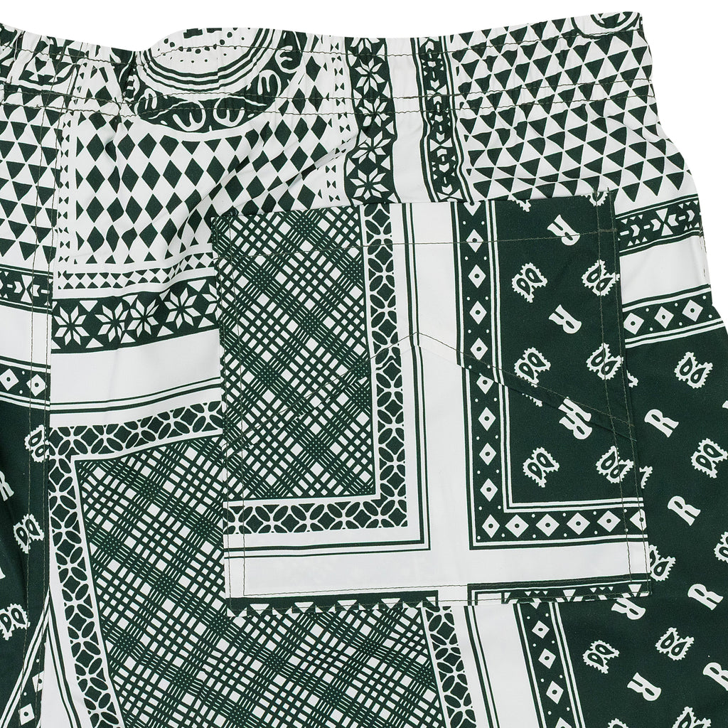 Grey Bandana Swim Trunks