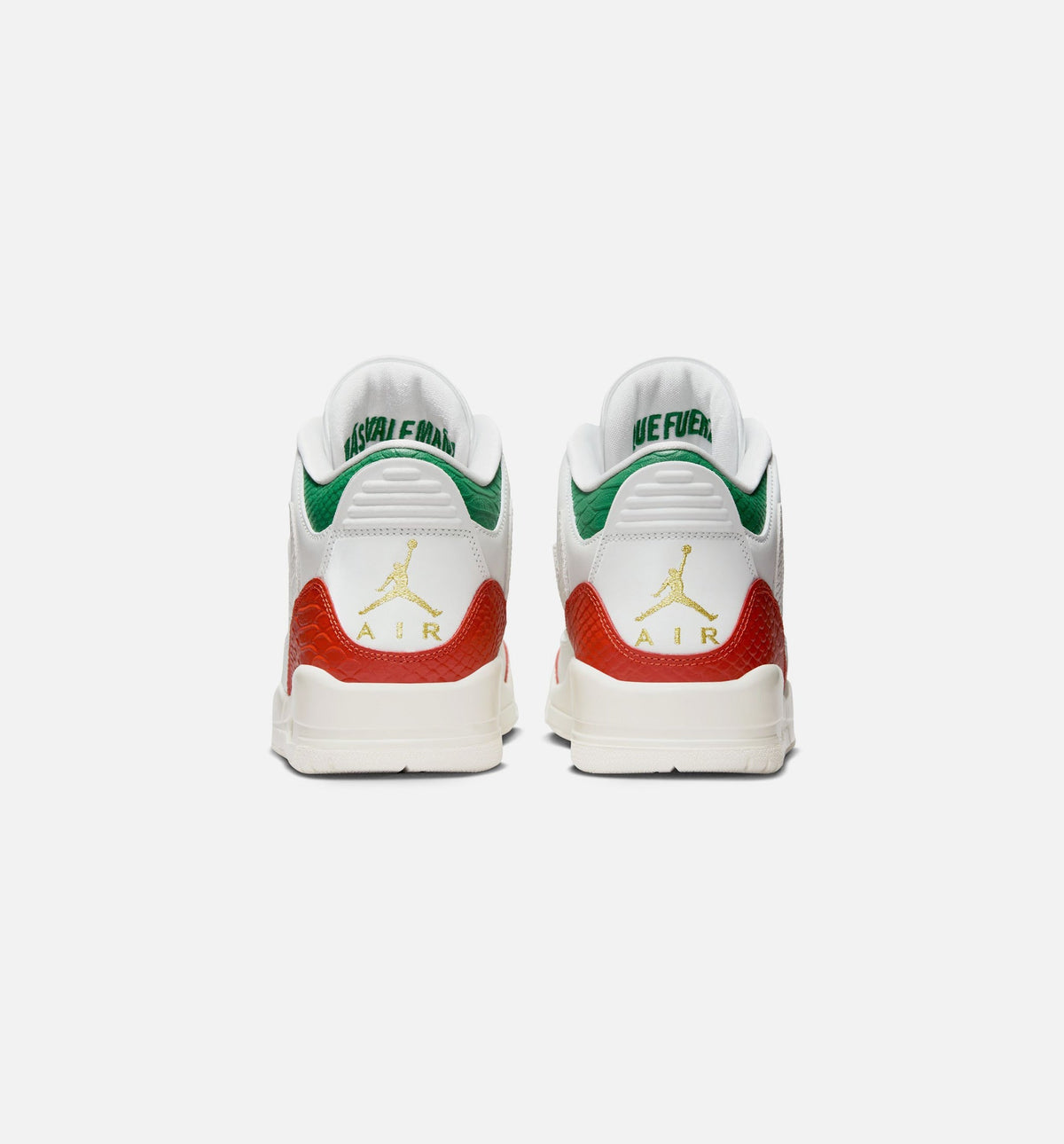 Air Jordan 3 Retro El Vuelo Men's Lifestyle Shoes - Summit White/Pine Green/Dragon Red/Metallic Gold