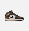 Air Jordan 1 Mid Grade School Lifestyle Shoe – Black/Phantom/Palomino/University Red