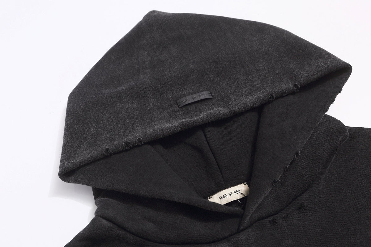 Fear of God Washed Black Pullover Hoodie