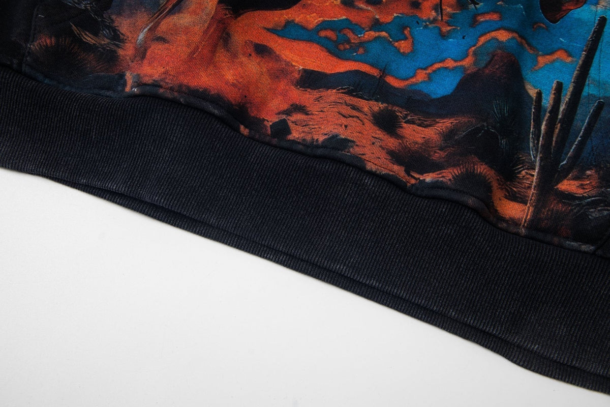 Godspeed Out of My Mind Cowboy Flame Graphic Hoodie