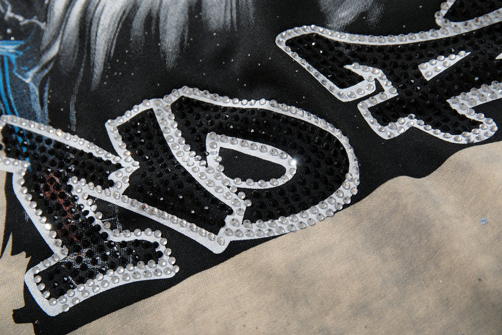 BKYS Revival Rhinestone Portrait Graphic T-Shirt