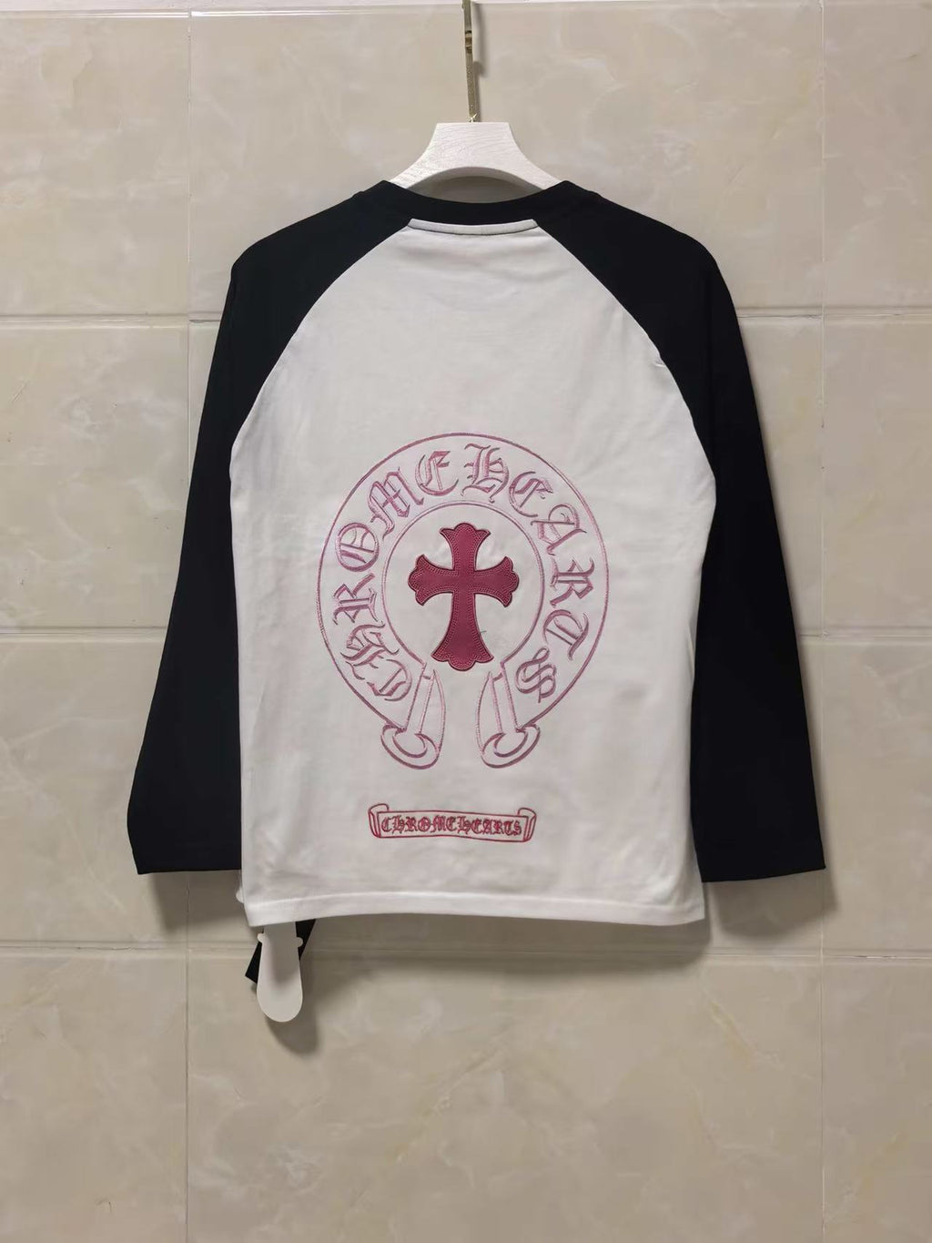 Chrome Hearts Long-Sleeve Shirt White/Black Y85#