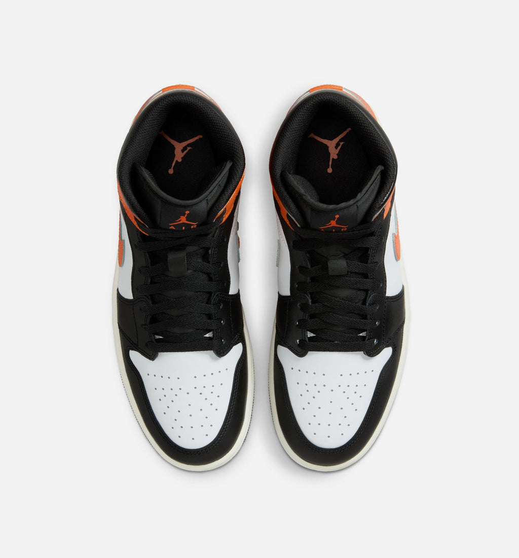 Air Jordan 1 Mid Men's Lifestyle Sneakers - Starfish/White/Sail/Black