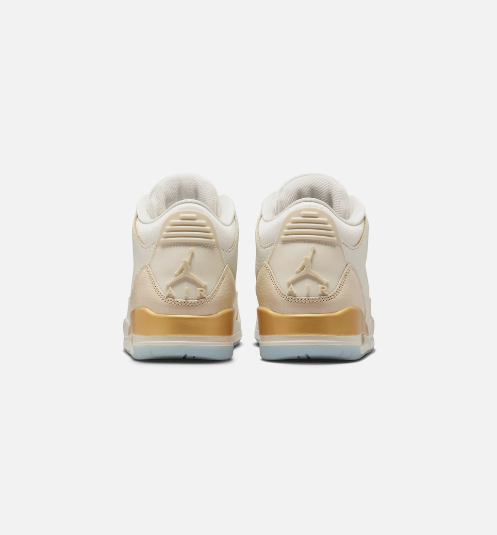 Air Jordan 3 Retro "Sail and Pale Ivory" Women's Lifestyle Shoes - Sail / Team Gold / Pale Ivory / Metallic Gold / Ice
