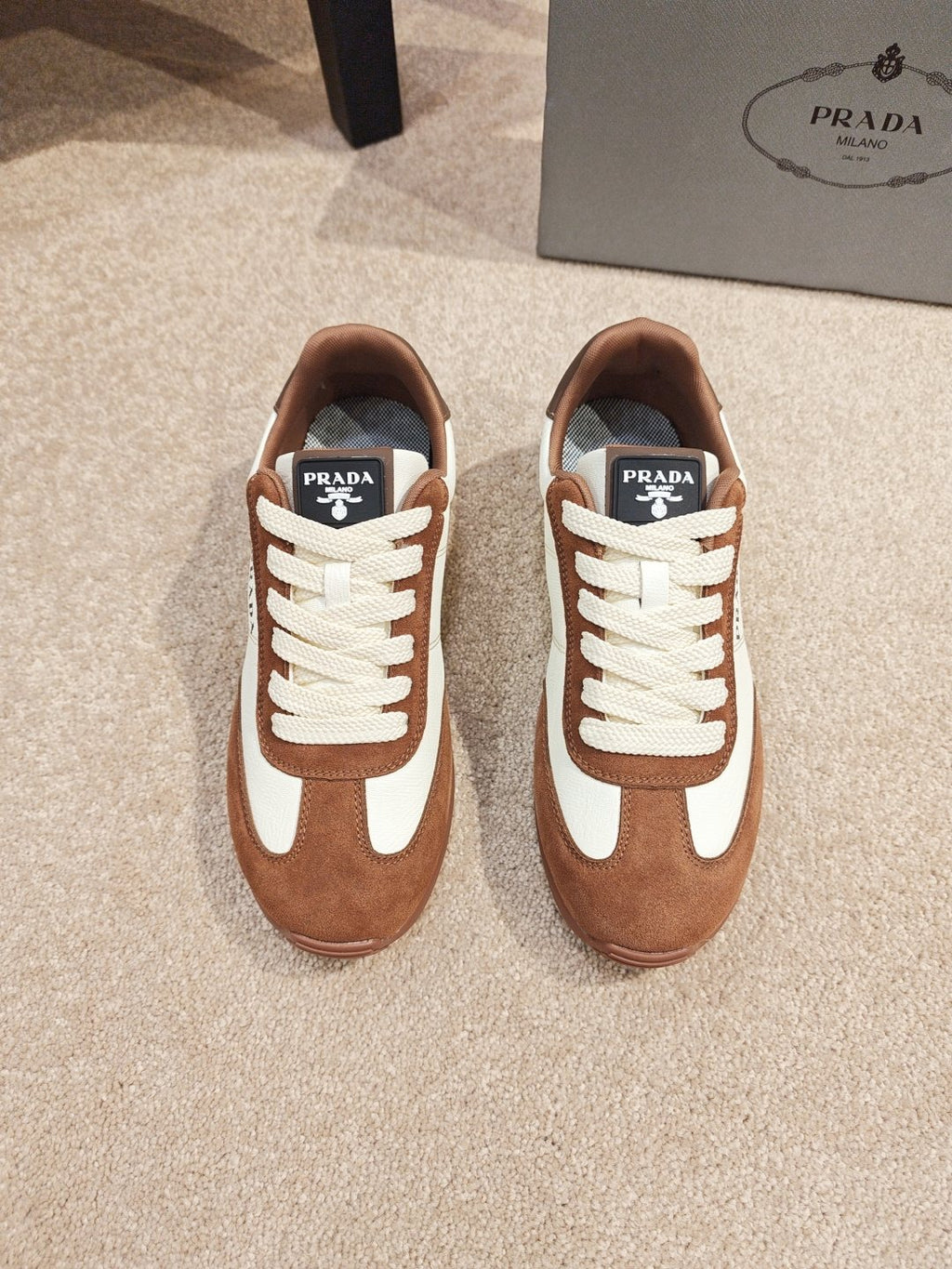 Prada Paneled Low-Top Sneakers
