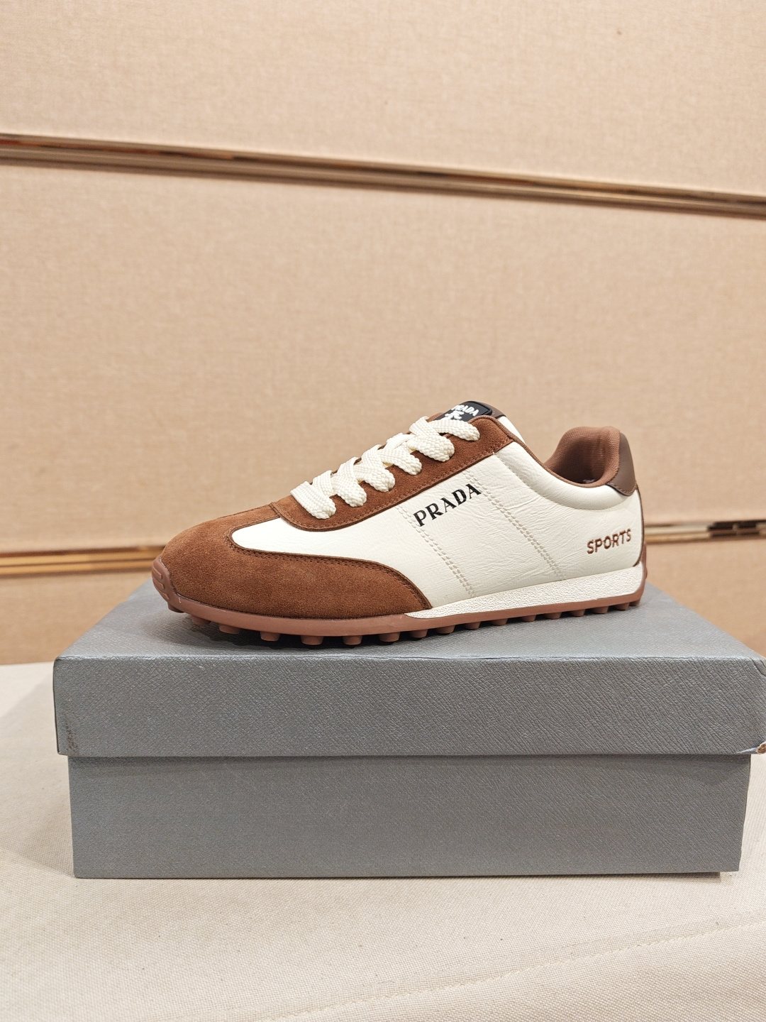 Prada Paneled Low-Top Sneakers