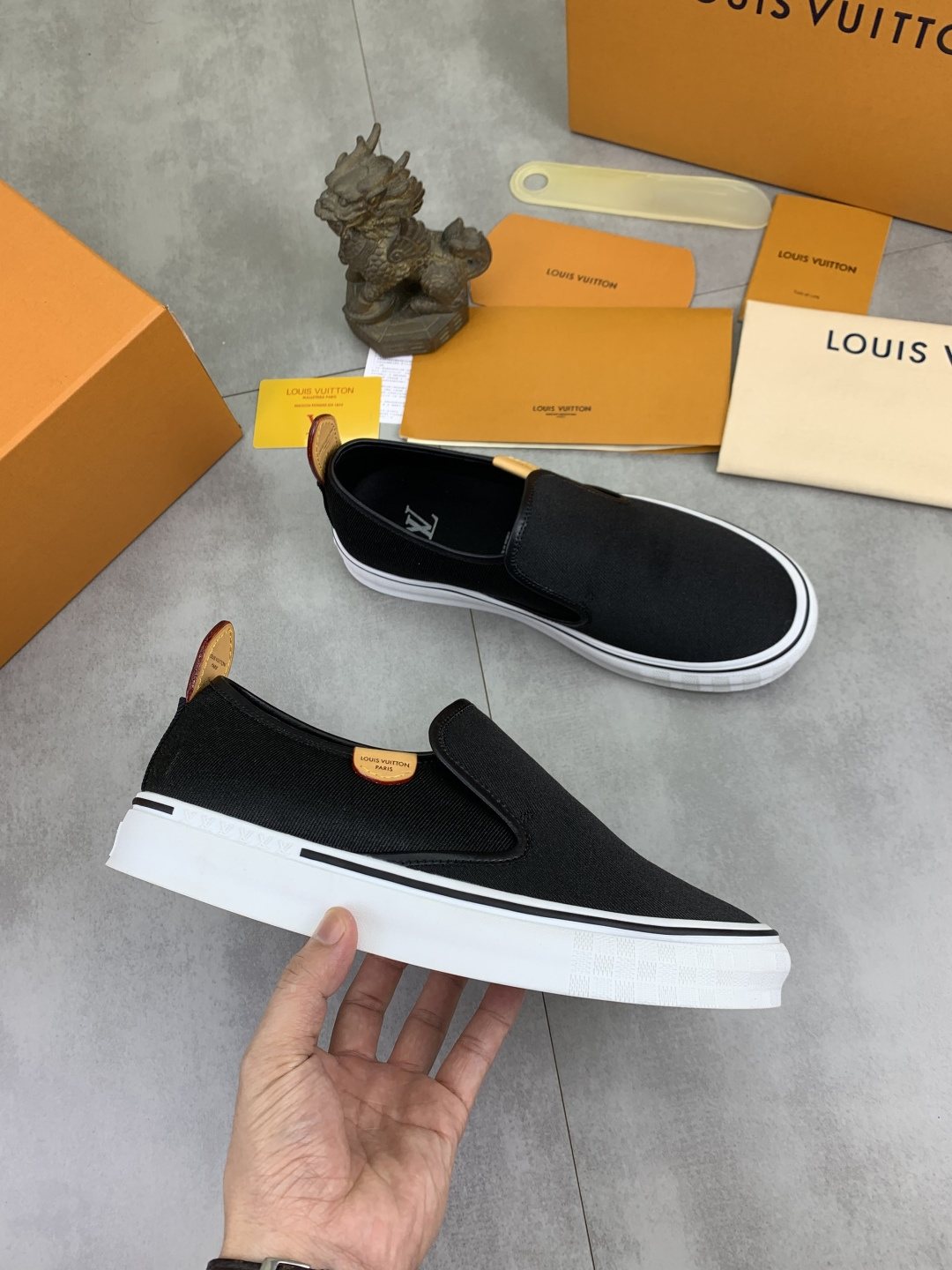 Louis Vuitton Elastic-Gore Slip-On Sneakers