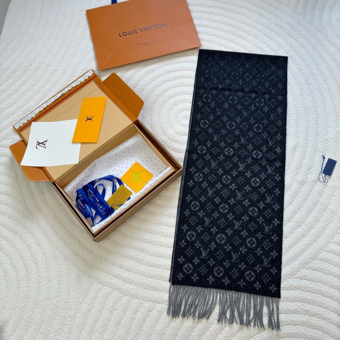 Louis Vuitton Monogram Fringe Scarf