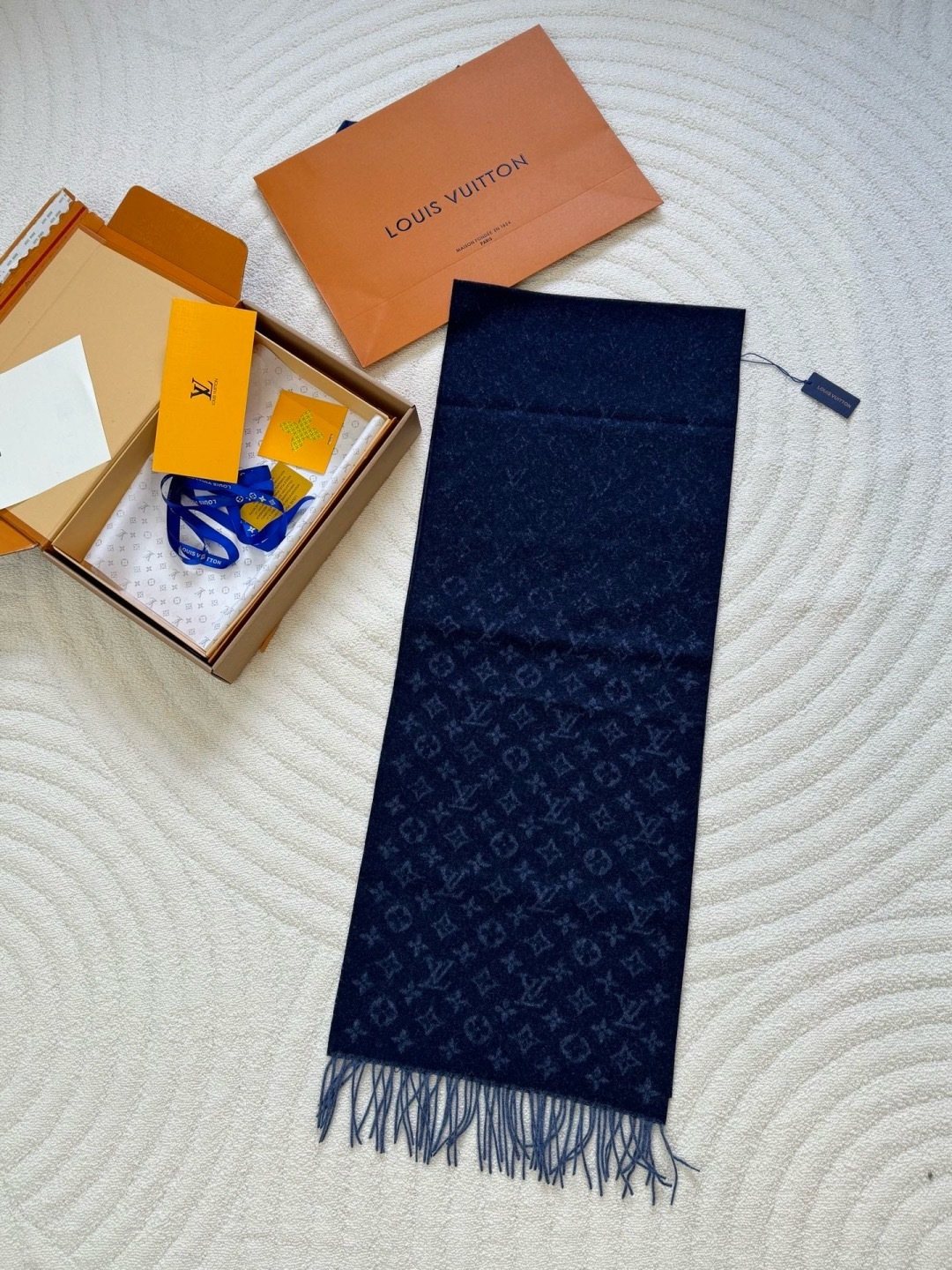 Louis Vuitton Monogram Fringe Scarf
