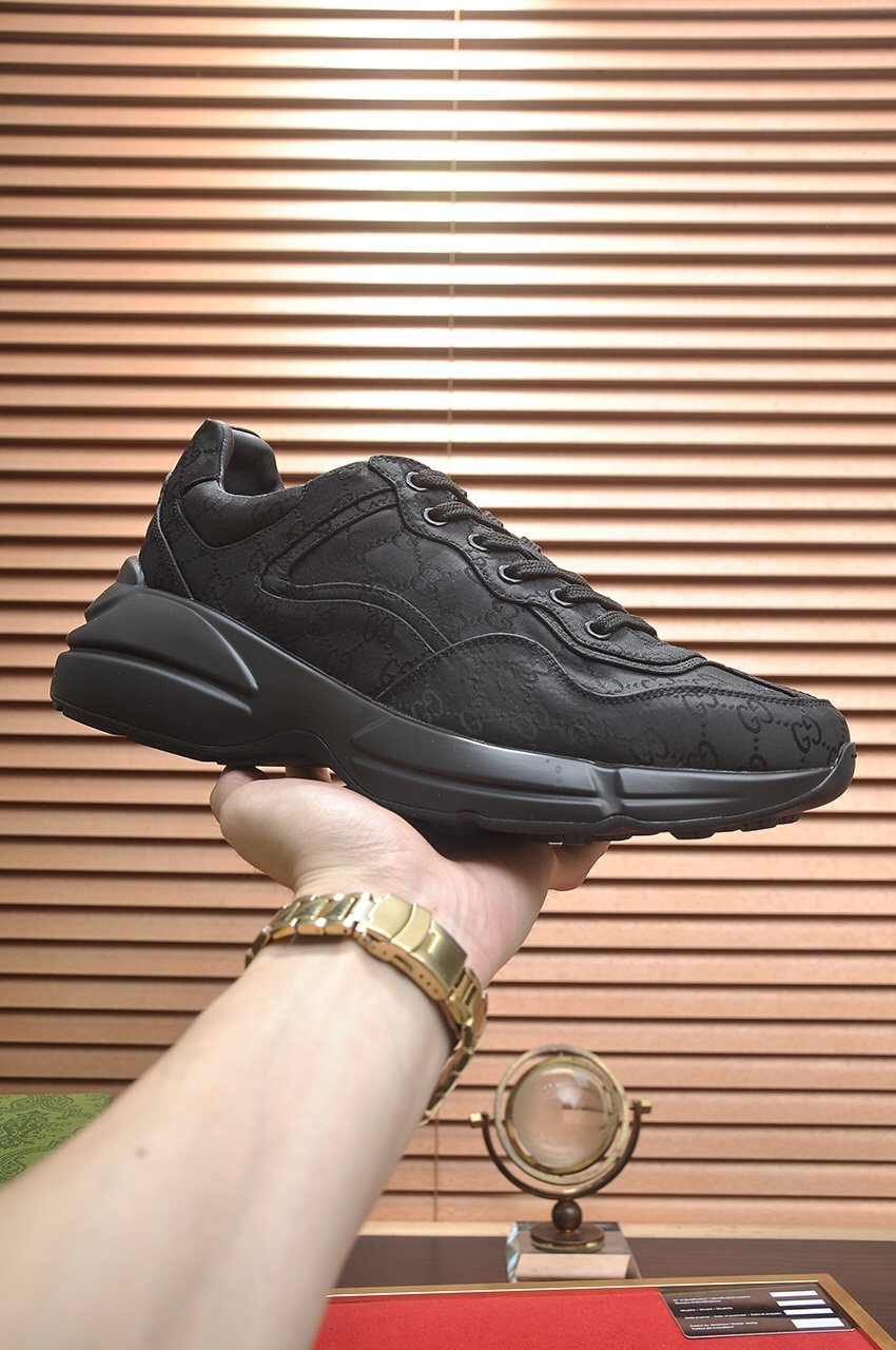 Gucci Tonal Pattern Chunky Low-Top Sneakers