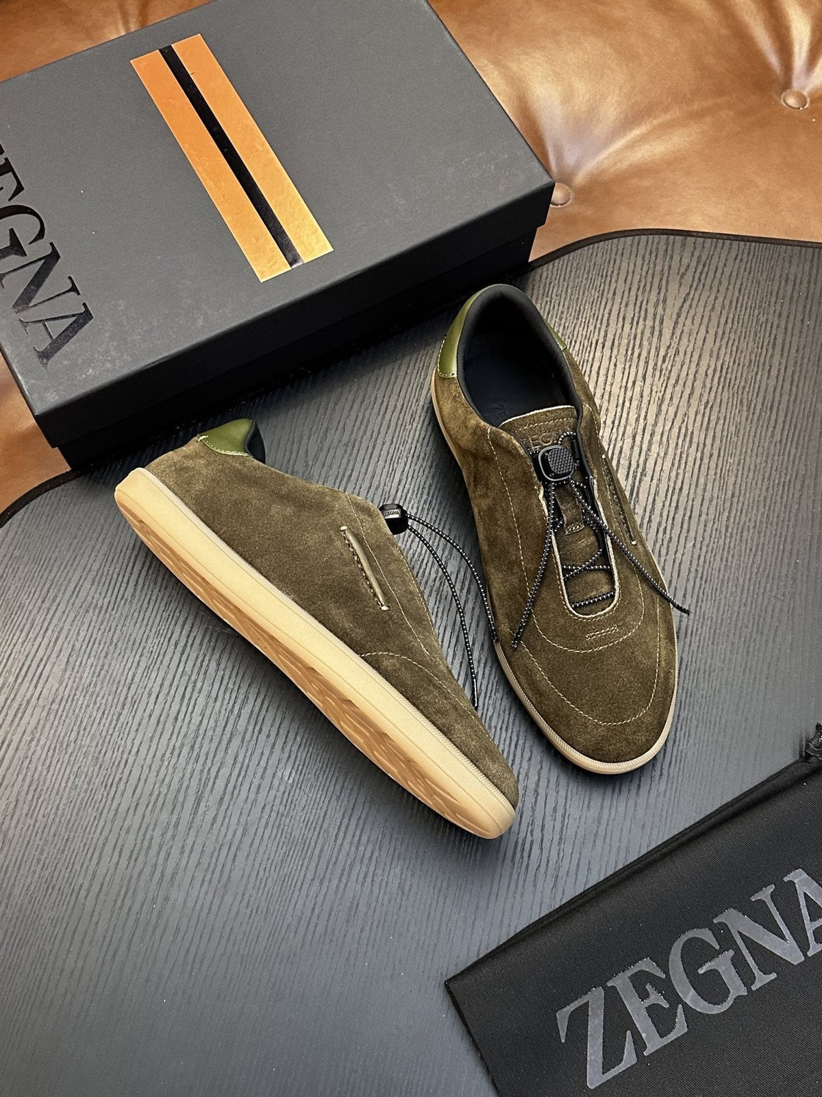Zegna Triple Stitch Low-Top Sneakers