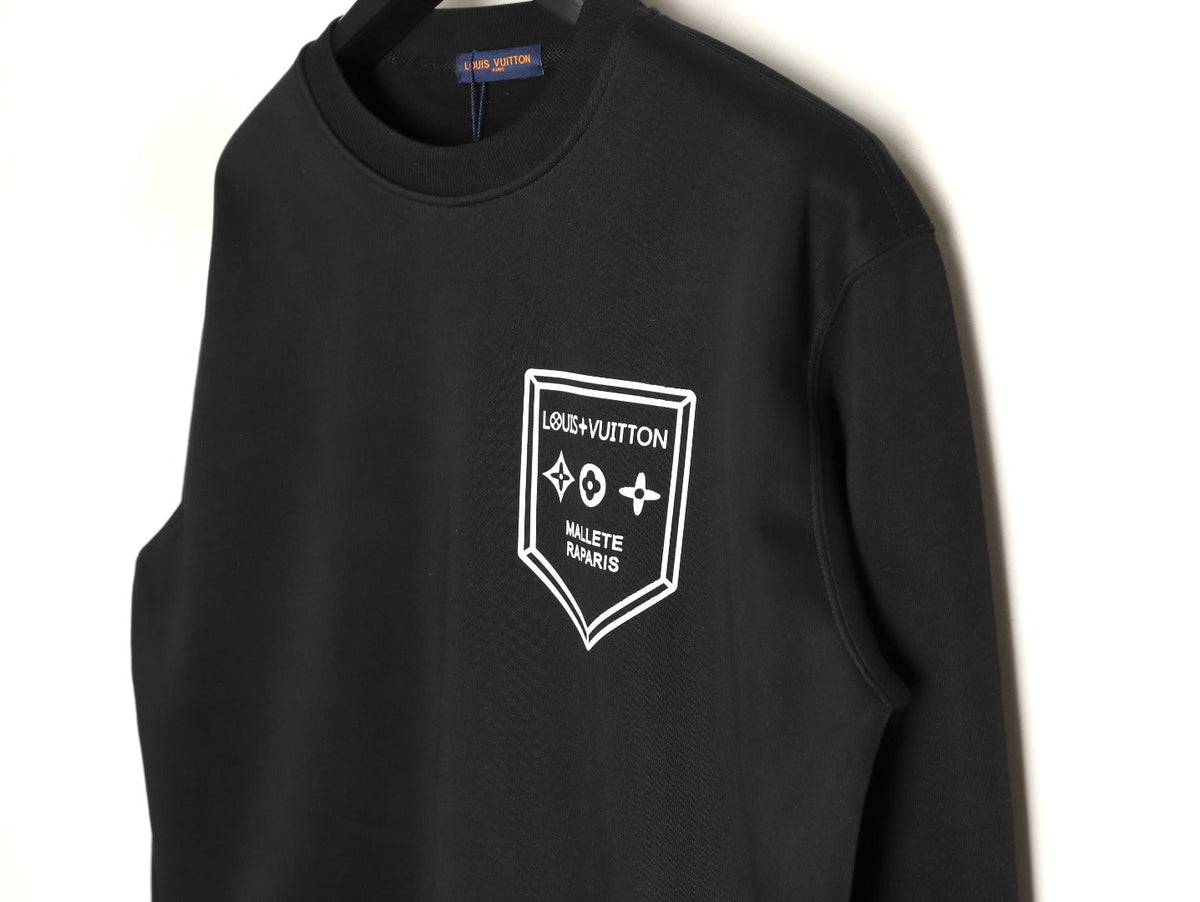 Louis Vuitton Shield Graphic Crewneck Sweatshirt - Black
